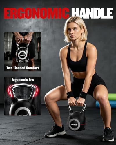 Adjustable Kettlebell Set 22.5lbs with 7-Level Rapid Weight Change for Strength Training