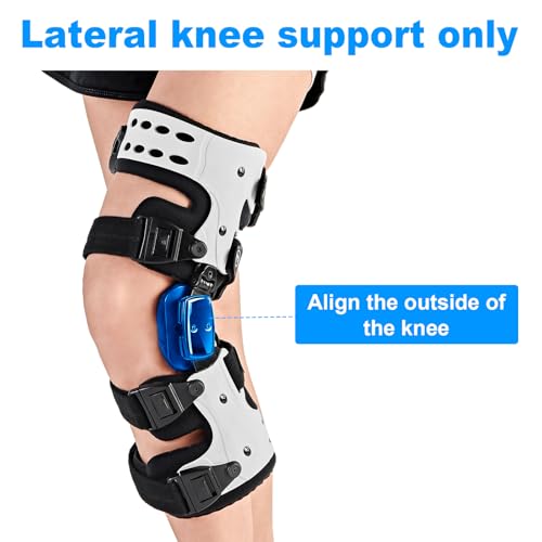 RISURRY Unloader Knee Brace for Osteoarthritis & Joint Support - Left White