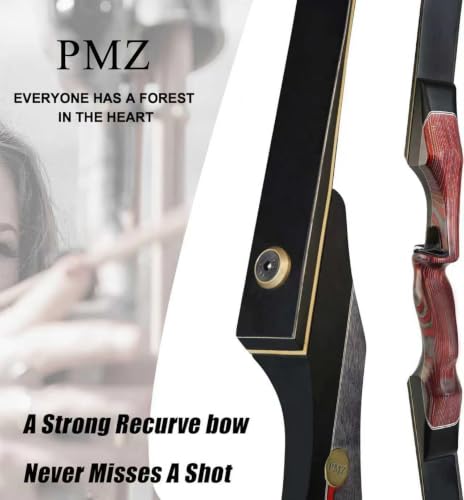 Recurve Bow and Arrow Set 45 lbs Coral Snake - 60 Inch Takedown Hunting Bow