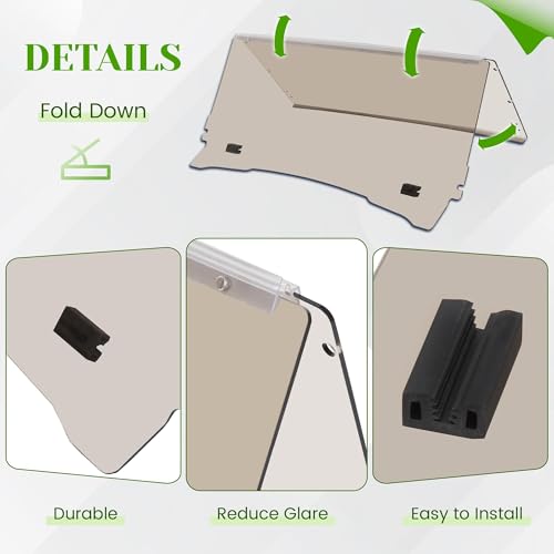HECASA Tinted Windshield Compatible with 1994-2014 EZGO TXT & Medalist Golf Carts