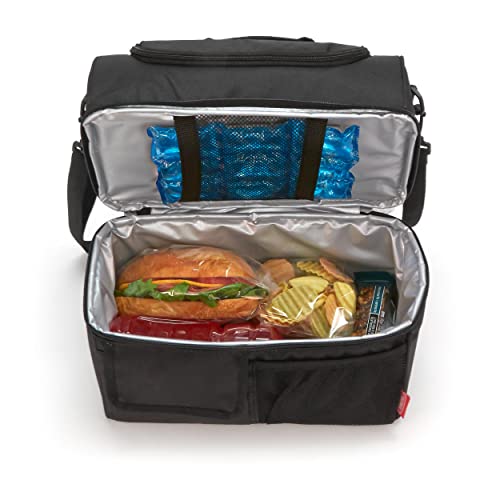 Thermos Lunch Cooler Bag - Black, Insulated, Adjustable Strap, One Size