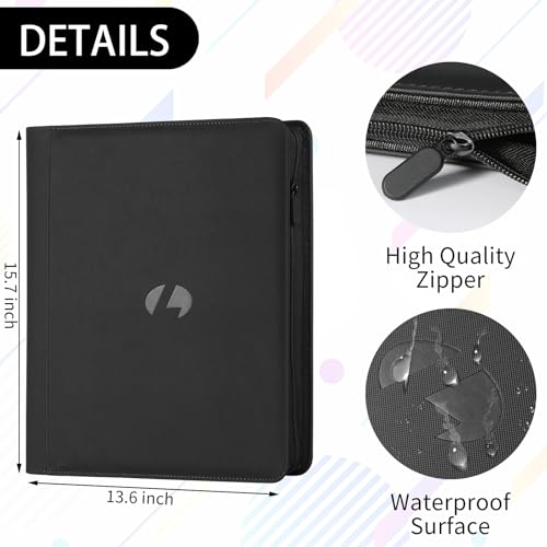 Black Toploader Card Binder Holds 288 Cards for Trading & Sports Cards - 9 Pocket