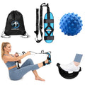 Foot and Calf Stretcher for Plantar Fasciitis Relief Black - Foot Rocker with Yoga Strap