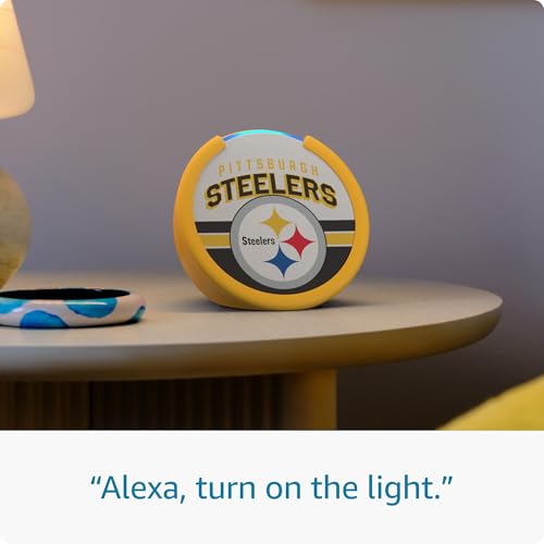 NFL Licensed Pittsburgh Steelers Echo Pop Smart Speaker with 25-26 Season Design