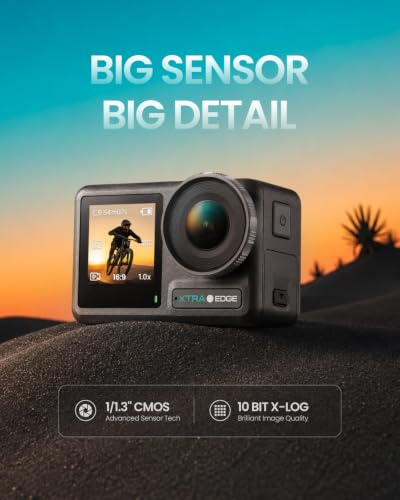 Edge Dual Battery Combo for Action Camera - 4K 120fps Night View Waterproof 52ft Stabilization