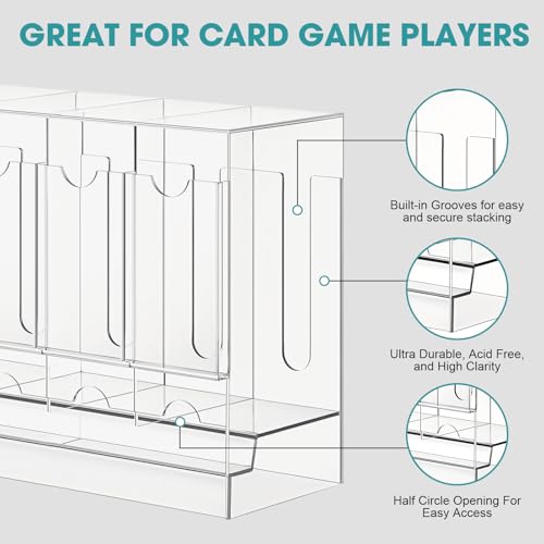 5-Slot Booster Pack Dispenser with Clear Acrylic Base - Holds 200 Packs