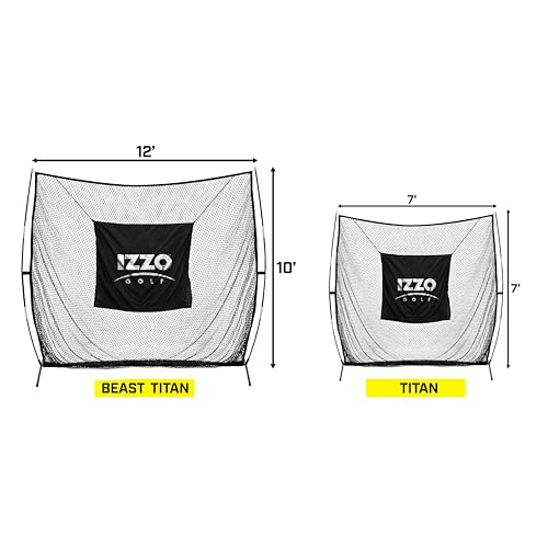 Izzo Titan Golf Practice Hitting Net - 7 Ft x 7 Ft Golf Net for Swing Training