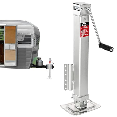 Heavy Duty Trailer Jack 8000 lbs Capacity - Silver, 28.6 Inch Vertical Travel