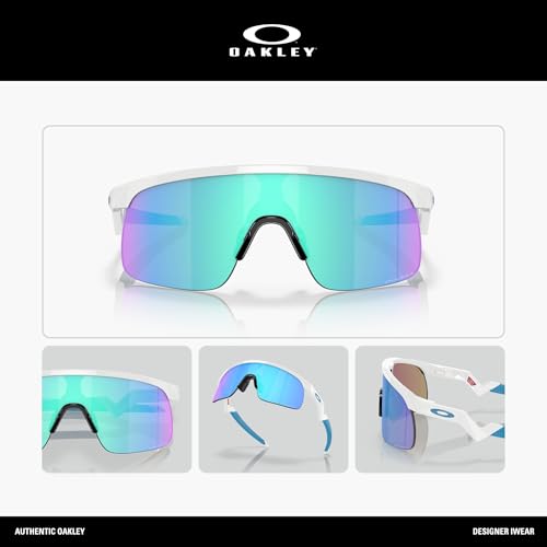 Oakley Resistor Sunglasses Polished White Prizm Sapphire 23mm Sport Eyewear
