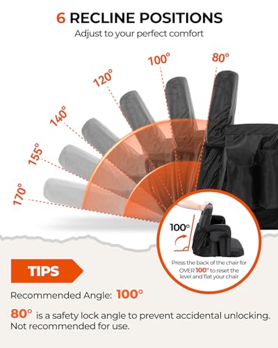 Sportneer Stadium Seat with Back Support & Armrest - Black, 20.5"