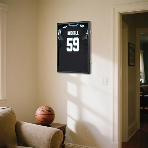 IHEIPYE Jersey Frame Display Case Shadow Box 2 Pack Black - Includes Gold Lock Variant