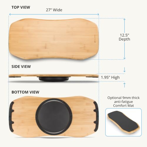 UPLIFT DESK Motion-X Balance Board 27” Ergonomic Wobble for Standing Desks