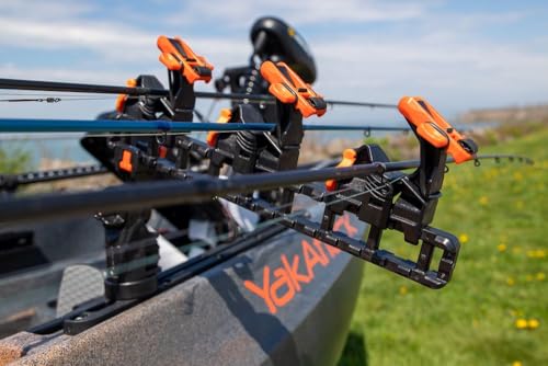 YakAttack SideStage Pro Rod Rack Set of 2 for Boat Track Systems - Kayak & Power Boat