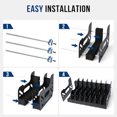 BlackSmith 2-Piece Foam Gun Rack Set with 8 Slots per Piece for Pistols & Revolvers