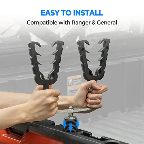 UTV Tool Rack for 1-7/16 Inch Tie-Down Holes Cargo Bed Mounting