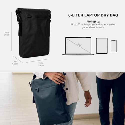 Silent Pocket 6L Waterproof Faraday Laptop Bag - Signal Blocking Dry Bag