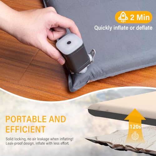 M KARMATER Tawny SUV Air Mattress with Air Pump - Insulated 2-Person Camping Bed, Memory Foam, 9.0 R-Value