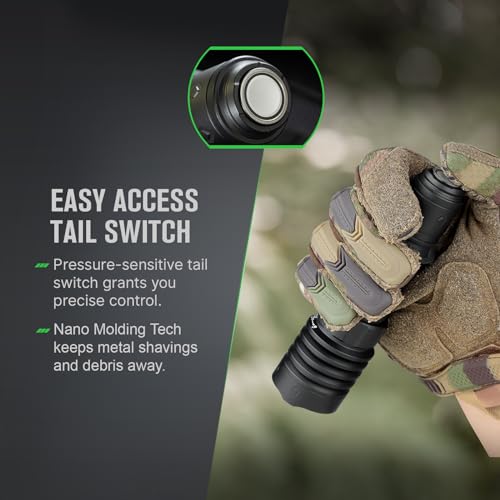 Rechargeable Tactical Flashlight 2600 Lumens for Outdoor & Security Use