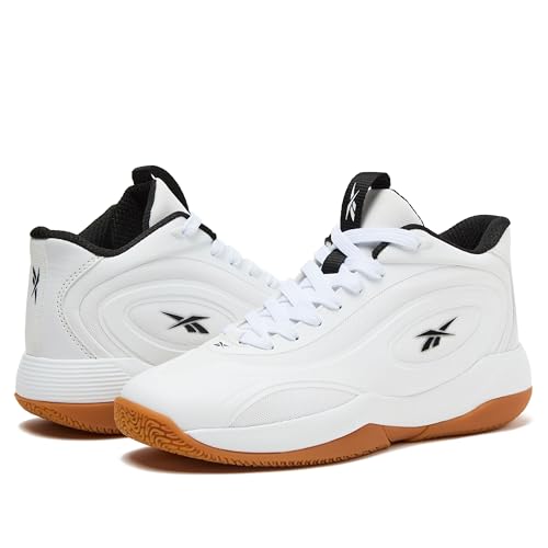 Reebok Open Gym High Top Basketball Sneakers Women 8.5 White/White/Gum