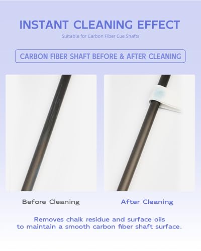 Carbon Fiber Pool Cue Shaft Cleaning Wipes - WetWipes for Shaft Care - White