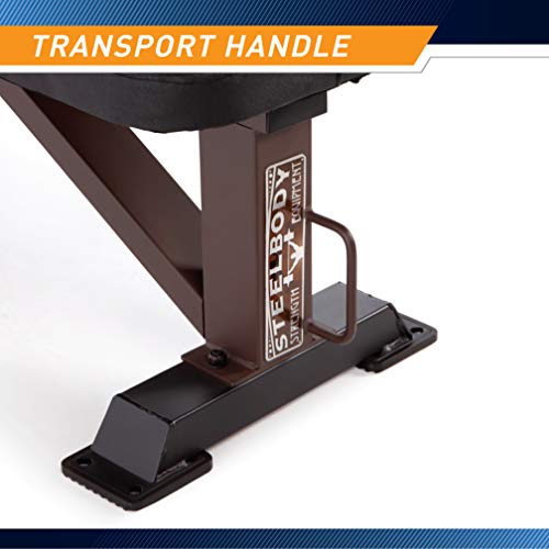 Steelbody Flat Utility Weight Bench - Kodiak Brown, Heavy-Duty Home Gym Equipment