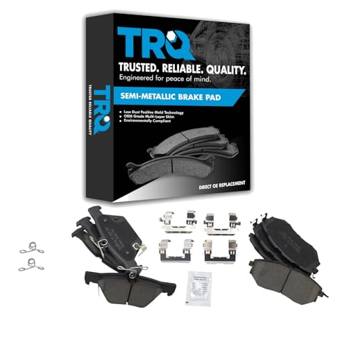 TRQ Ceramic Front & Rear Brake Pads Kit BFA11161 - Reliable Replacement