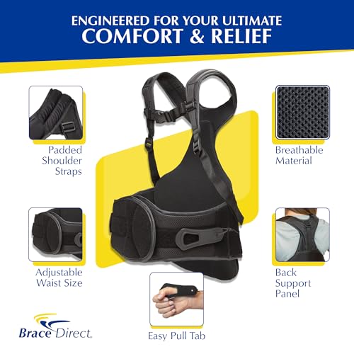 Universal TLSO Full Back Brace for Scoliosis & Kyphosis - Adjustable Support