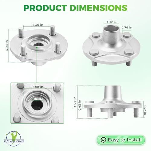 2 Pack Golf Cart Rear Wheel Hub for Yamaha G29 Drive - Replacement Part