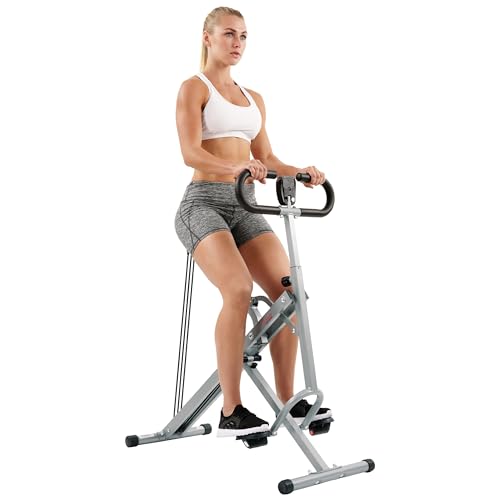 Sunny Health & Fitness Grey Row-N-Ride Glute & Leg Trainer with App Connection