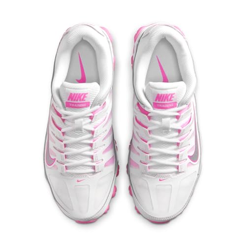 Nike Women's Reax 8 TR Mesh Training Shoes - White/Metallic Silver/Pink, Size [Insert Size]
