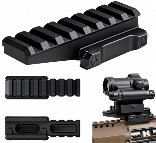 Black 360 Tactical Full Size Red Dot Riser Mount for Rails - 2.26 Inch Height