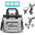 Light Grey Golf Cart Cooler Bag with Magnetic Lid, 12-Can Insulated Soft Cooler & 3 Ice Packs
