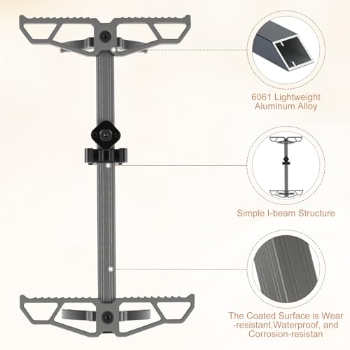 17.5-Inch Aluminum Climbing Sticks for Hunting, Lightweight & Non-Slip, Stackable & Packable, Suitable for Tree Stands & Tree Climbing