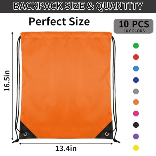 Multicolor Drawstring Gym Bag Backpack for Sports, Travel & Swimming - COIDEA