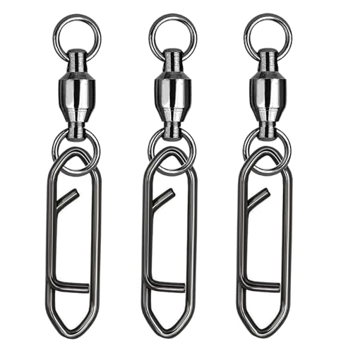 Fishing Snap Connectors Stainless Steel Ball Swivels 66lb 25 Pack Size 2+M