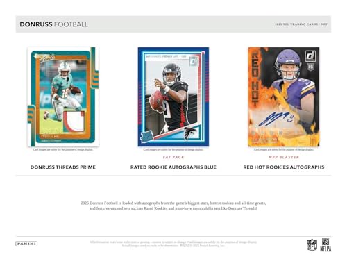 Donruss 2025 Football Card Box - 24-Pack Retail Collectible Set