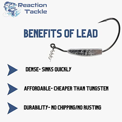 Reaction Tackle 3/8oz 7/0 Weighted Swimbait Hook with Twist Lock - 10 Pack