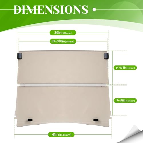 HECASA Tinted Windshield Compatible with 1994-2014 EZGO TXT & Medalist Golf Carts