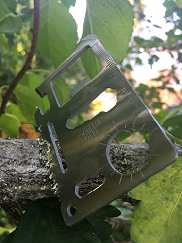 11 in 1 Stainless Steel Credit Card Survival Tool - Compact Multi-Tool for Camping & Emergency