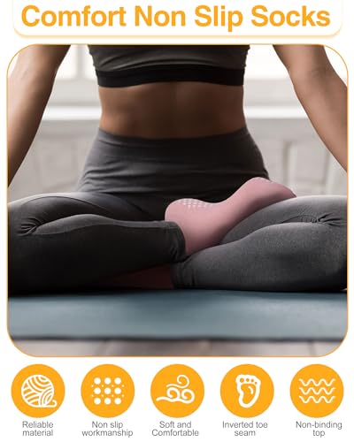 Cotton Yoga Socks for Men & Women - Classic Color, Comfortable Non-Slip Fit
