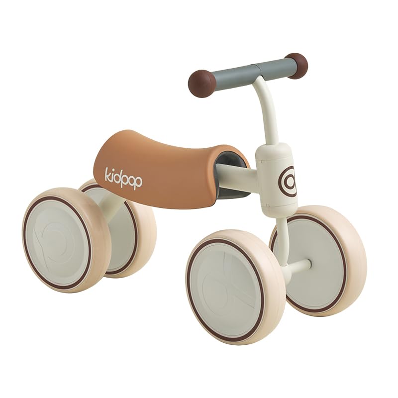 Kids Balance Bike - White Four-Wheeled Ride-On Vehicle for Toddlers