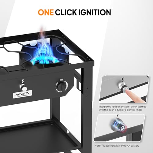 2 Burner Portable Propane Gas Stove with Foldable Workstation & Wheels - 150,000 BTU Outdoor Camping Cooking Equipment