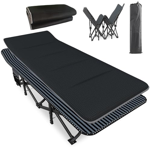 X-Large Camping Cot for Adults with Removable Cushion - Oversized Foldable Bed