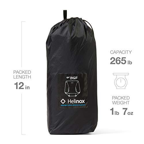 Helinox Ground Chair Ultralight Portable Outdoor Camping Chair Black