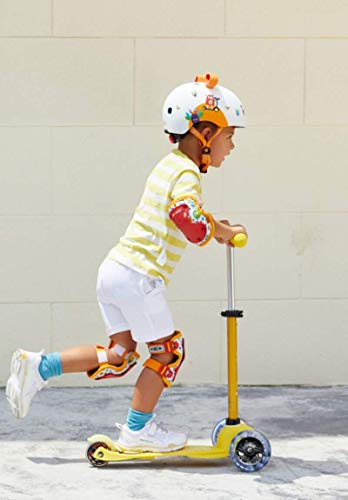 Micro® Mini Deluxe LED Scooter 3 Wheels for Toddlers - Yellow, 21.06x9.25x36.61 inches