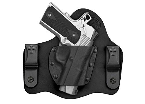 CrossBreed SuperTuck IWB Concealed Carry Holster for Glock 17, 19, 22, 23, 45 - Right Hand, Leather & Kydex