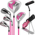 Golf Clubs Set for Men Women Right Hand Pink - 7-Piece Complete Golf Set