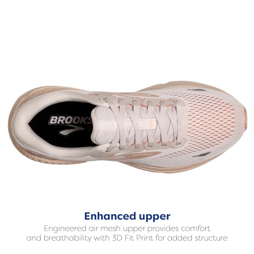 Brooks Women's Adrenaline GTS 23 Supportive Running Shoe - Crystal Grey / Villa / White, Size 11