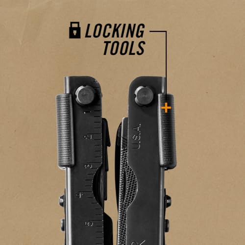 Gerber Gear Multi-Plier 600 14-in-1 Multitool with Sheath - Black, Needlenose Pliers & More