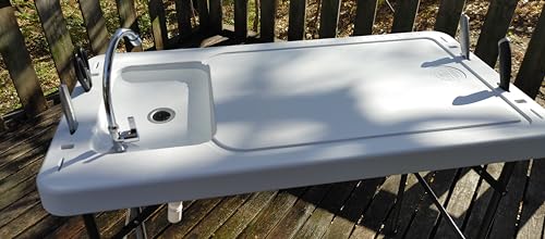 Old Cedar Outfitters Fish and Game Cleaning Table with Sink & Folding Legs - Original